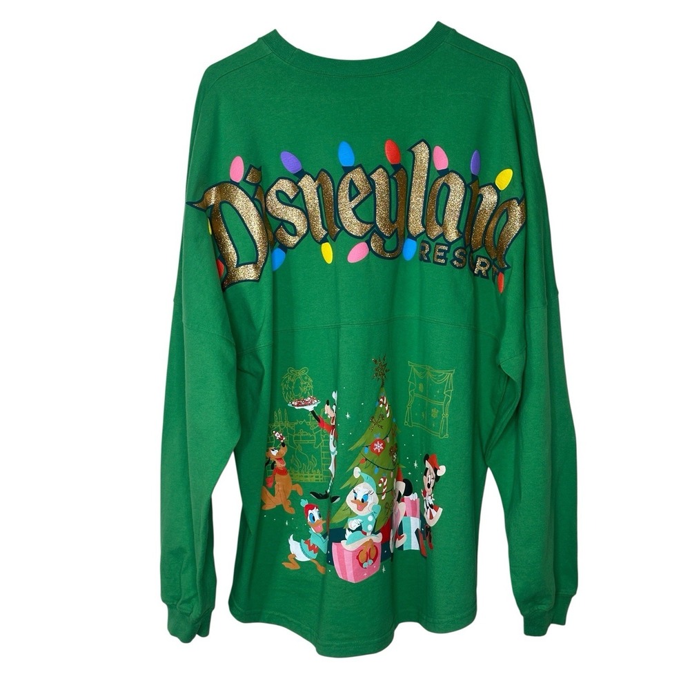 Disneyland Resort Christmas Classics Holiday Spirit Jersey Green XXL 2XL Mickey